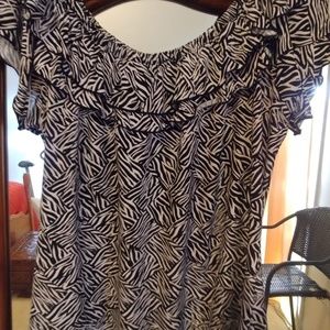 Sleeveless Zebra summer top